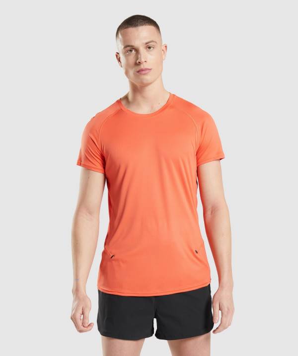 Panske Tricka Gymshark Speed Evolve Oranžové | LF1749632